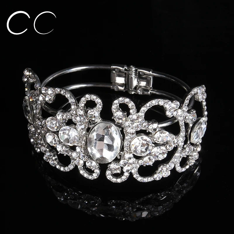 Роскошные красивые большие браслеты с кубическим цирконием и австрийскими