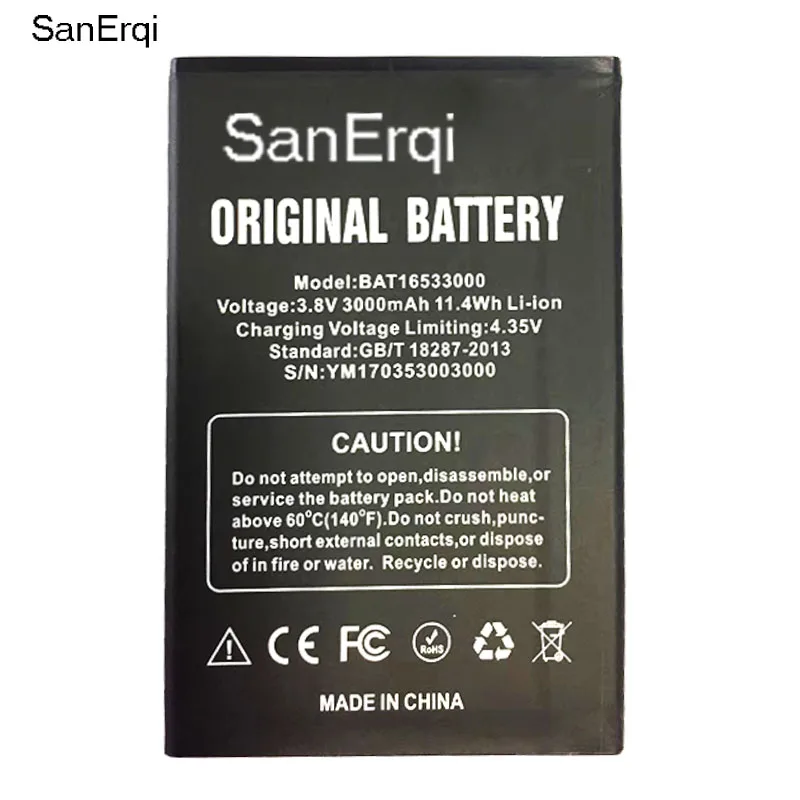 

For DOOGEE X9 pro Battery BAT16533000 Batterie Bateria Batterij Accumulator For DOOGEE X9 pro 5.5inch Mobile Phone 3000mAh