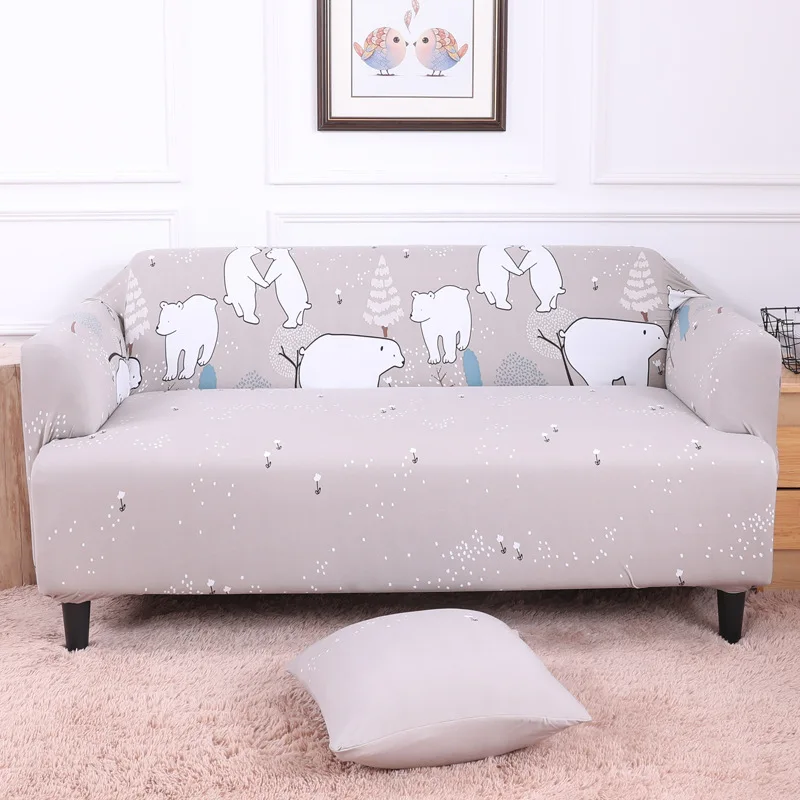 

Modern Cartoon Sofa slipcovers Tight Wrap All-inclusive Slip-resistant Elastic Cubre Sofa Towel Corner Sofa Cover Couch Cover