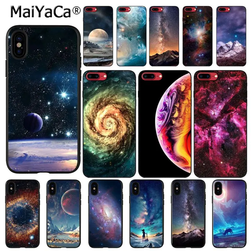 С космическим звездным принтом Чехол для мобильного телефона iphone 12 11 pro MAX X XS 6 6s 7 8