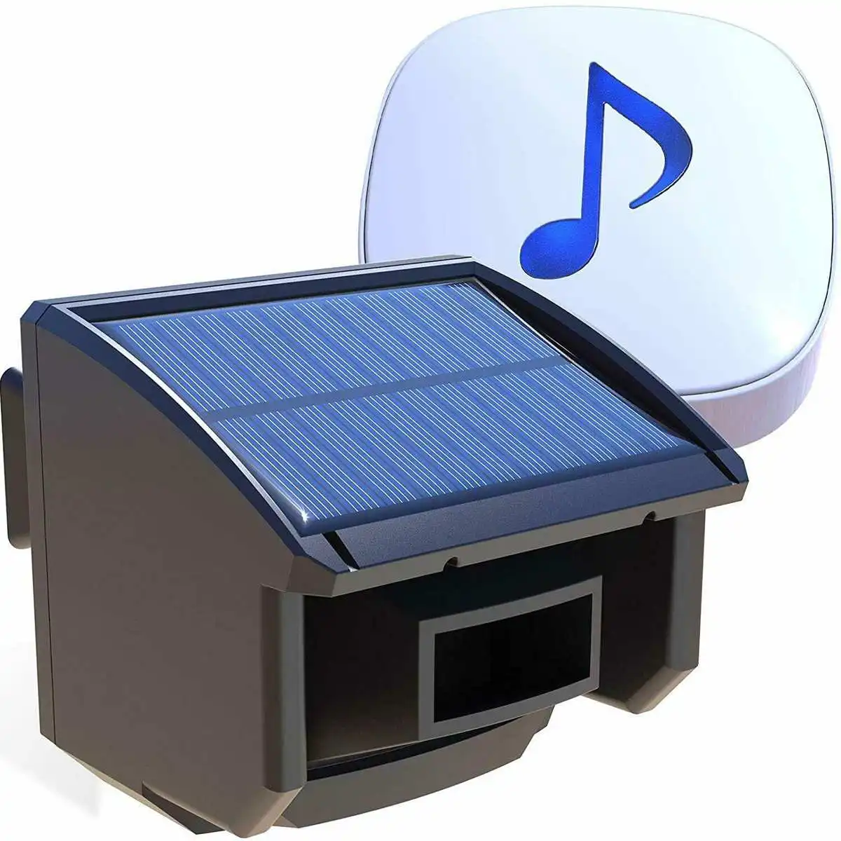 

Solar Powered Wireless Motion Sensor Detector Solar Driveway Alarm System Waterproof Outdoor Motion Sensor Detector