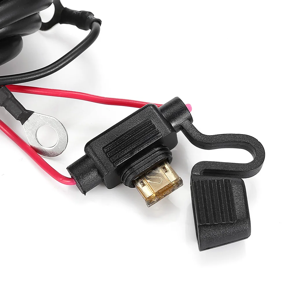 Цилиндрический Мотоцикл Скутер двойной USB зарядное устройство со светодиодным