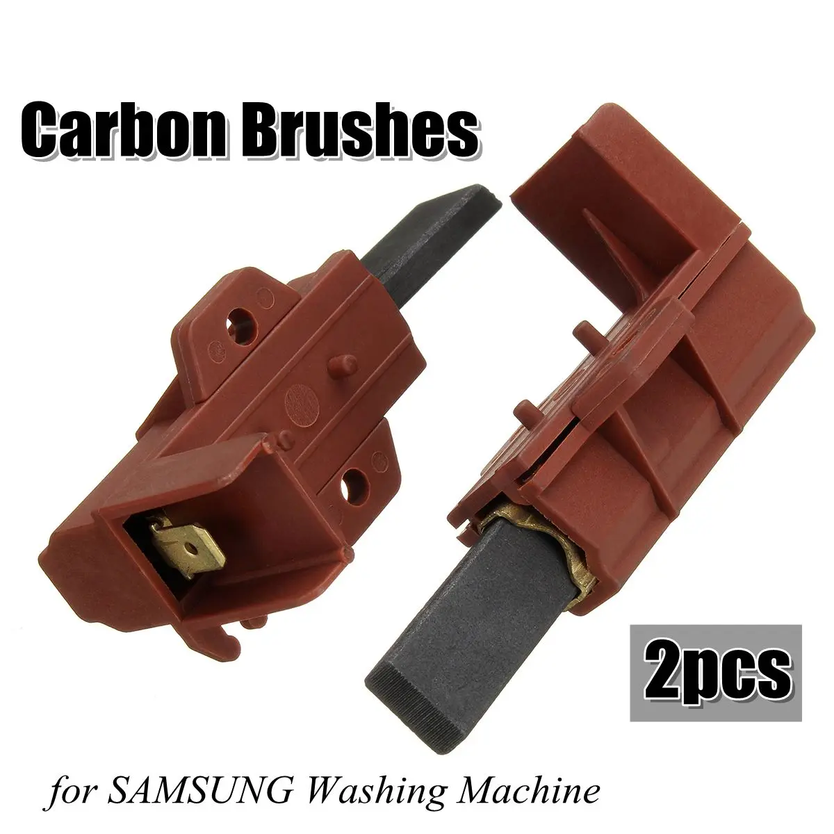 

2pcs Washing Machine Motor Carbon Brush And Holder For SAMSUNG Ariston Indesit Welling