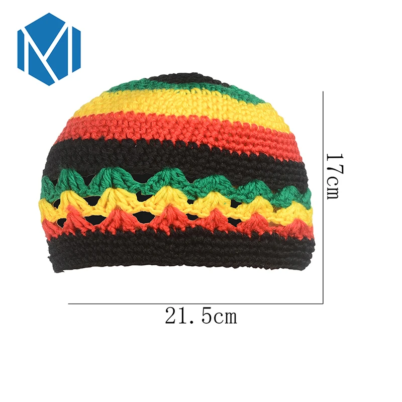 Miya Mona Rasta Регги ямайская шапочка вязаная с громоздким Бобом Марли регги берет