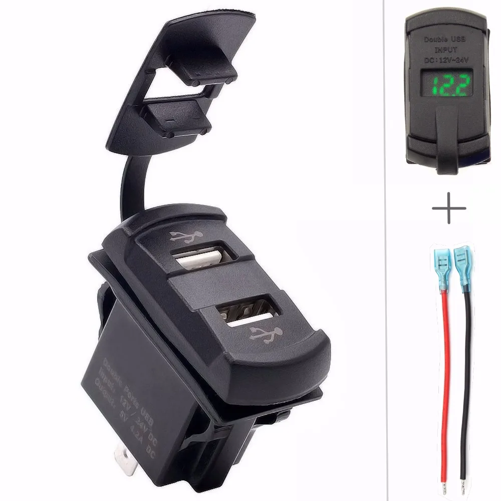 12 В-24 В используется 5 4 2 а два порта USB для зарядки розетка питания светодиодный