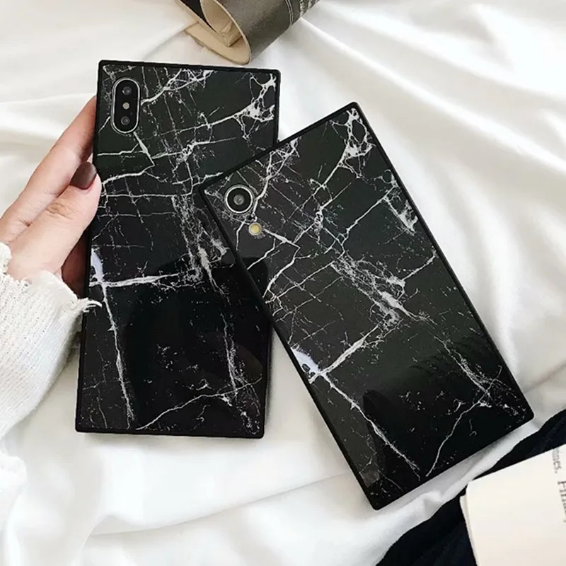 Fashion Marble Pattern Square Case For iPhone 11 Pro Max 6 6S 7 8 Plus 10 Silicone Soft Back Cover X XR XS Coque |