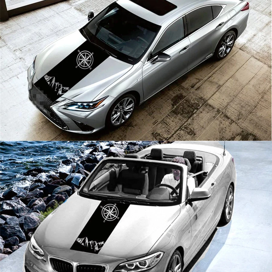 Виниловая наклейка для автомобиля 40x130 см с компасом|Наклейки на автомобиль| |