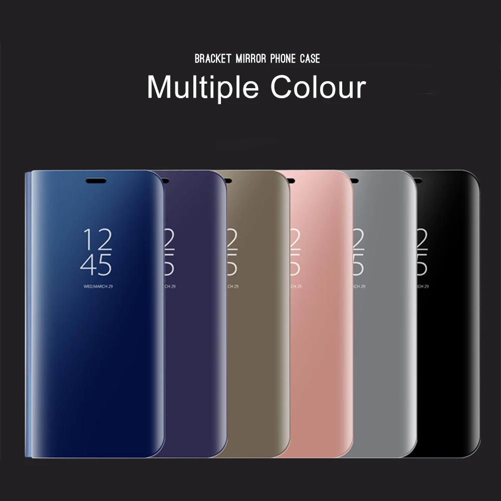 Умный прозрачный зеркальный чехол для Xiaomi Mi A1 5X кожаный книжка MiA1 Mi5X Redmi 5 Plus Note 5A