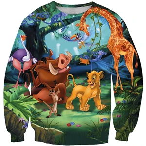 color as the picture YX GIRL дропшиппинг стиль 3d модная Толстовка Король Лев Мультяшные узоры печатные мужские женские повседневные Пуловеры - Цвет: color as the picture