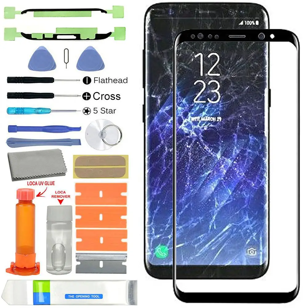

New Front Glass Screen Replacement Kits for Samsung Galaxy S8 G950 S8 Plus G955