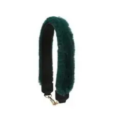 Green 65cm IMIDO зимняя кожаная меховая сумка ремешки для женщин сумка Замена Наплечные Аксессуары для ремней на сумку меховой шар короткий длинный ремень STP082 - Цвет: Green 65cm