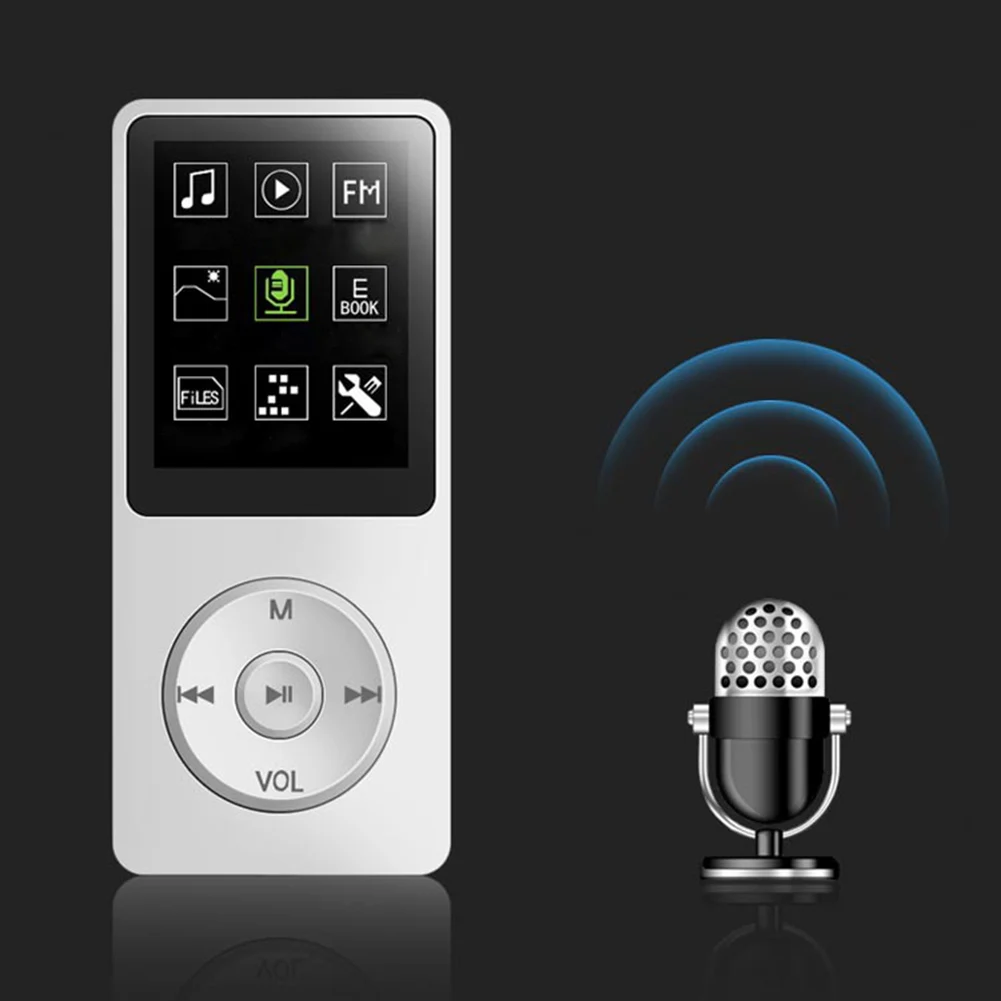 Портативный музыкальный mp3 плеер с экраном 1 8 дюйма и дисплеем 4 Гб перезаряжаемый