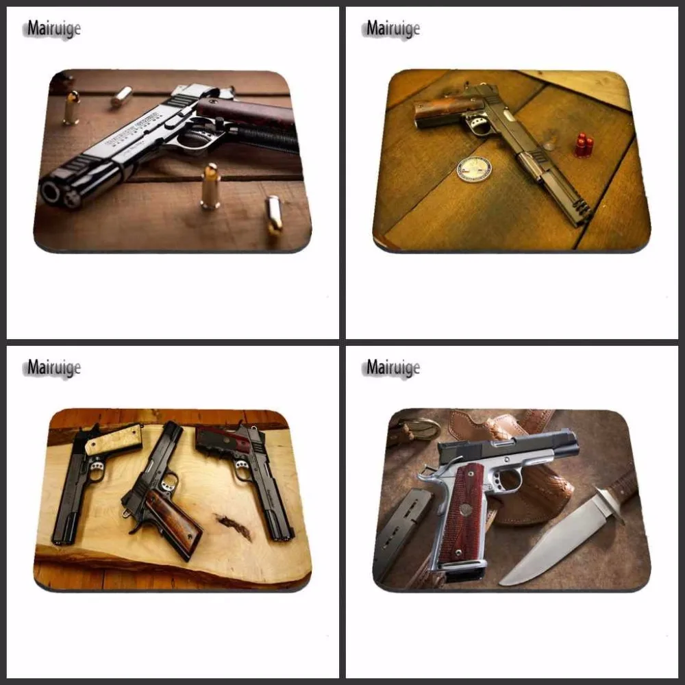 Модный коврик для мыши с изображением оружия 2017 Размер 18*22 см 25*29 и 25*20 подходит