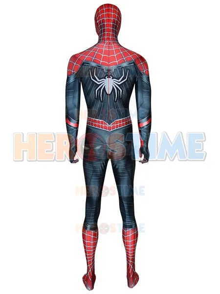 Вдали от дома Райми Спайдермен косплей костюм черный PS4 Insomniac Человек паук лайкра