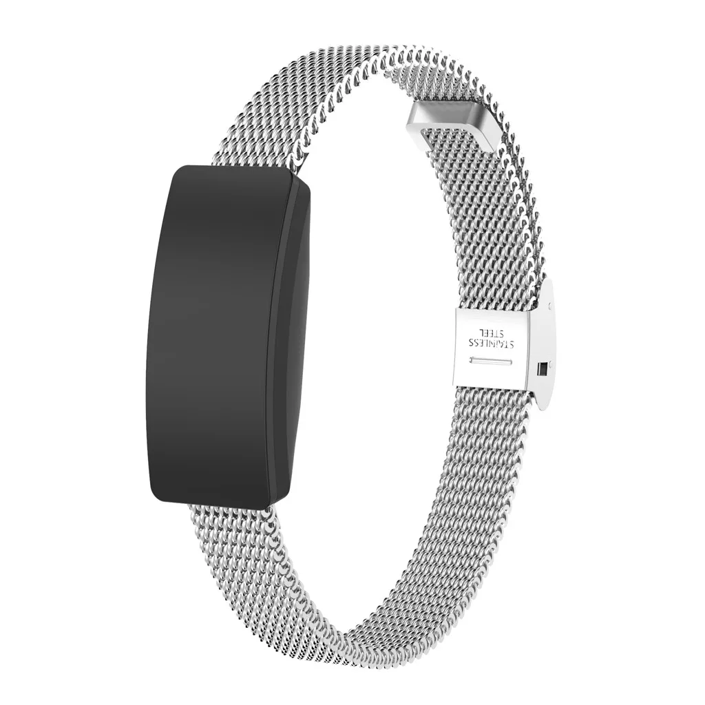 Нержавеющая сталь сетка 155-210 мм сменный ремешок для часов + пленка Fitbit Inspire/Inspire HR |