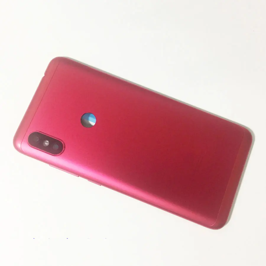 Red Для Xiaomi Redmi Note 6 Pro задняя крышка Корпус задняя Батарейная дверь боковая клавиша запасные части+ лоток для sim-карты - Цвет: Red