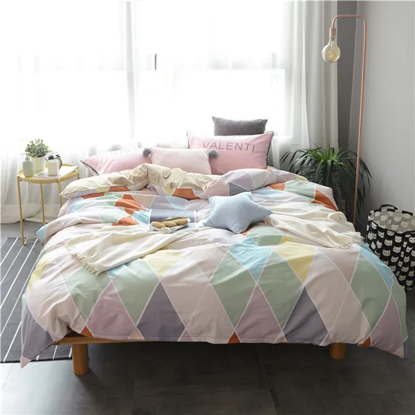 style1 4 шт. хлопок пододеяльник наборы мультфильм Кактус печатных пододеяльник наволочка простыня постельное белье королева комплект постельного белья королевского размера - Цвет: style1