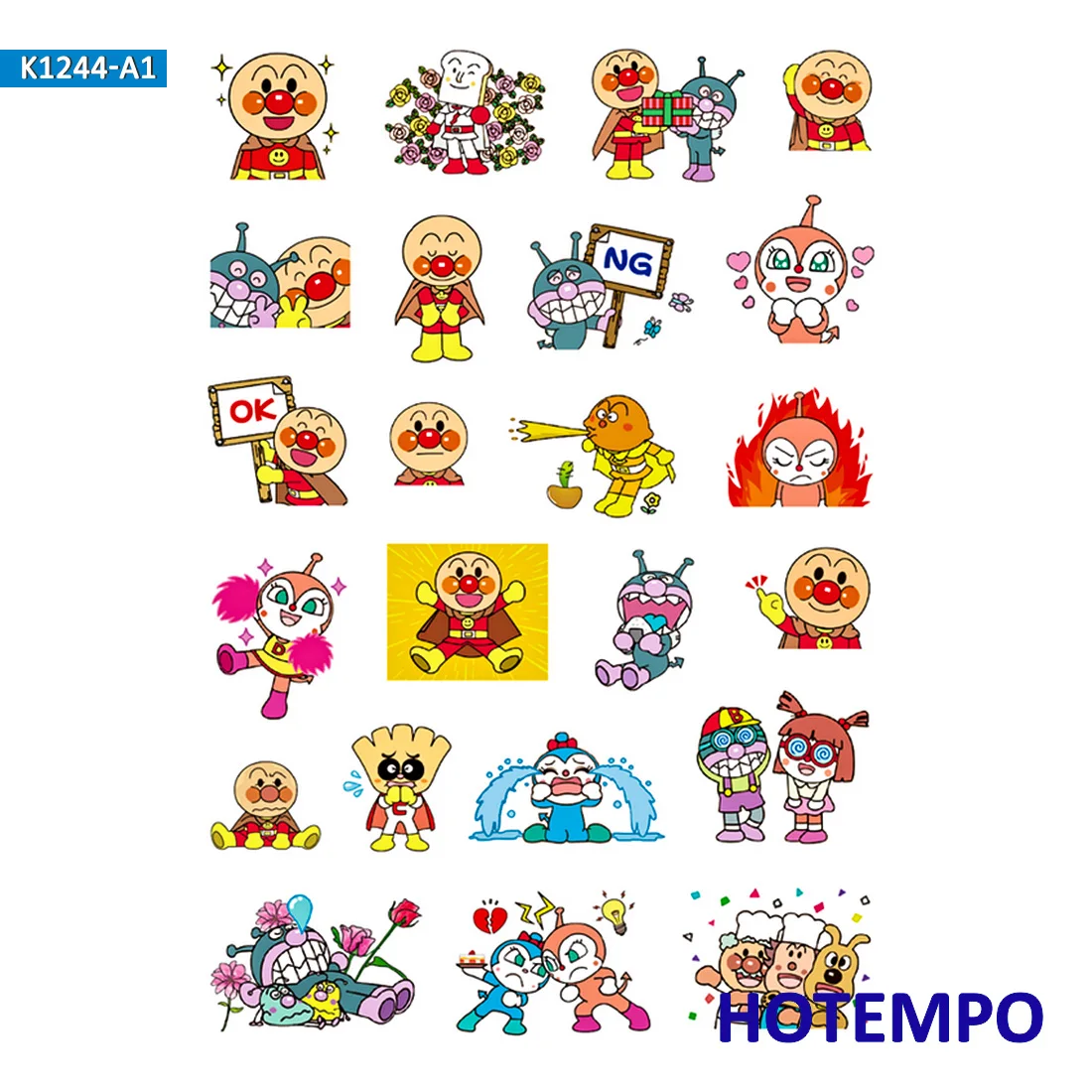 Anpanman Dokin-chan наклейки с баикинманом для девочек Дети подарок самодельная буква дневник в стиле Скрапбукинг Канцтовары Pegatinas наклейки