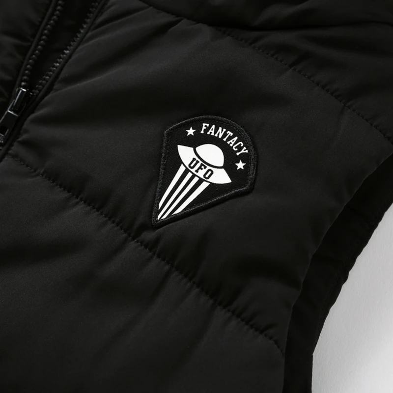 Balabala/зимний детский жилет-пуховик на флисовой подкладке с капюшоном для