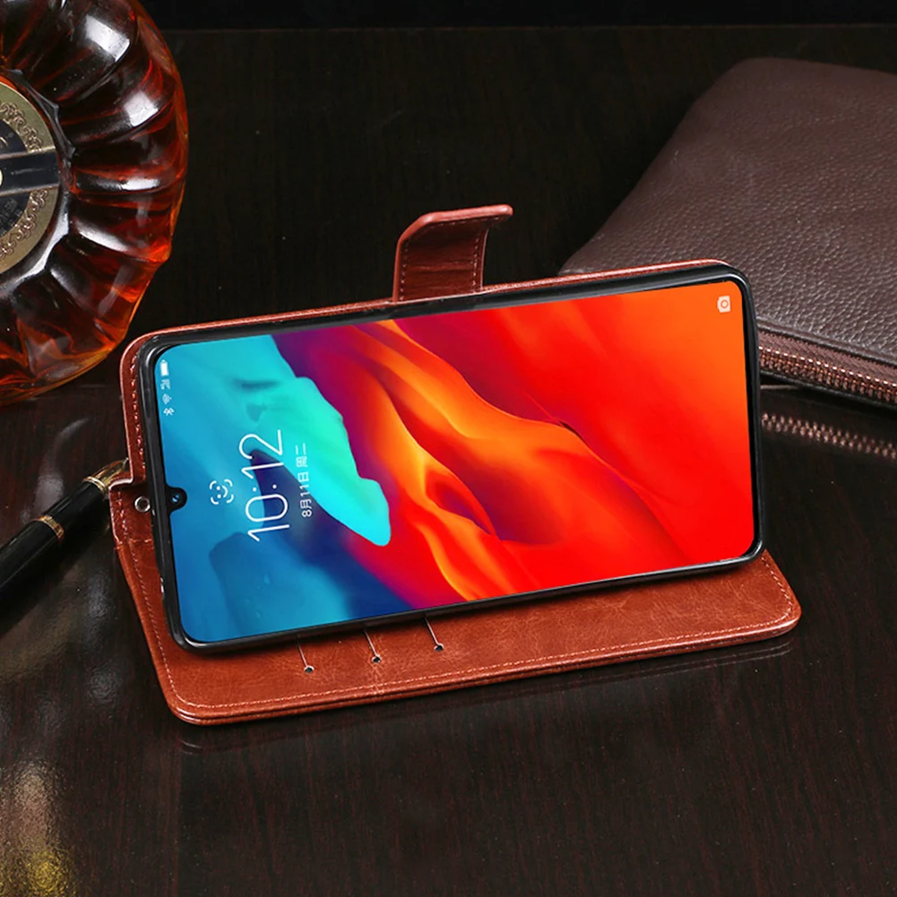 Кожаный чехол бумажник для телефона lenovo Z6 Pro Противоударная защитная оболочка