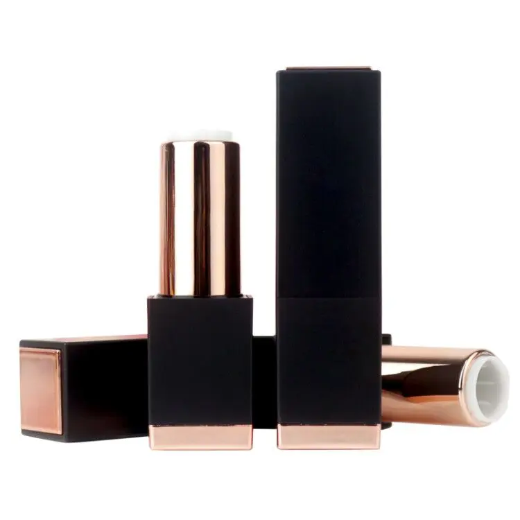 

10/30/50PCS High-Grade Square Black Magnetic Buckle Lipstick Tube,Empty Lip Gloss Packaging Bottle, DIY Lip Balm Tube