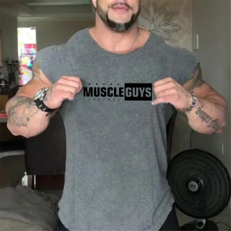 Новинка 2020 модный мужской жилет Muscleguys бодибилдинг фитнес японские рукава топы