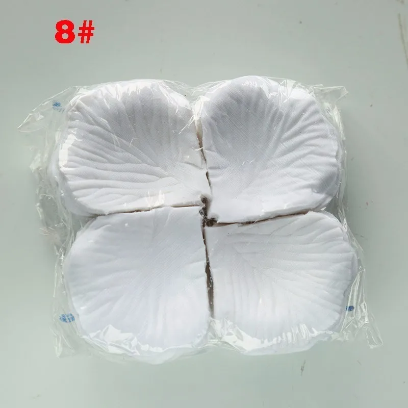 1000ps White 1000 искусственные шелковые лепестки роз цветы прохода бегуны цветок де Роза де Бода девушка, кидающий стол лепесток Свадебные украшения - Цвет: 1000ps White