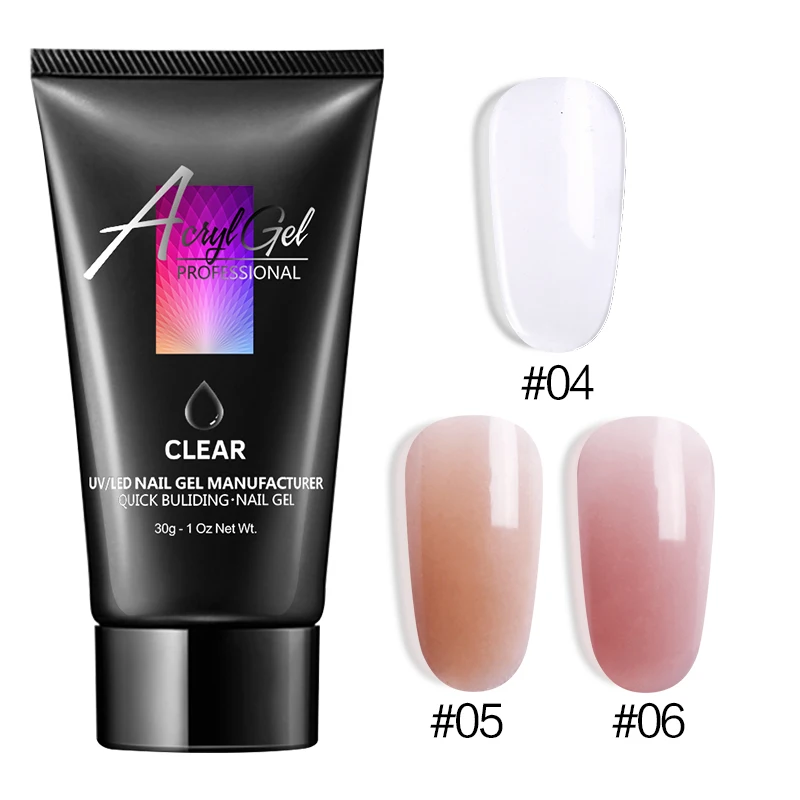 3pcs a lot(2) Azure beauty, удлиняющий УФ-гель, стартовый набор, 30 мл/4 шт., белый, розовый, прозрачный гель, требуется УФ-светодиодный набор для наращивания ногтей и базовое верхнее покрытие - Цвет: 3pcs a lot(2)