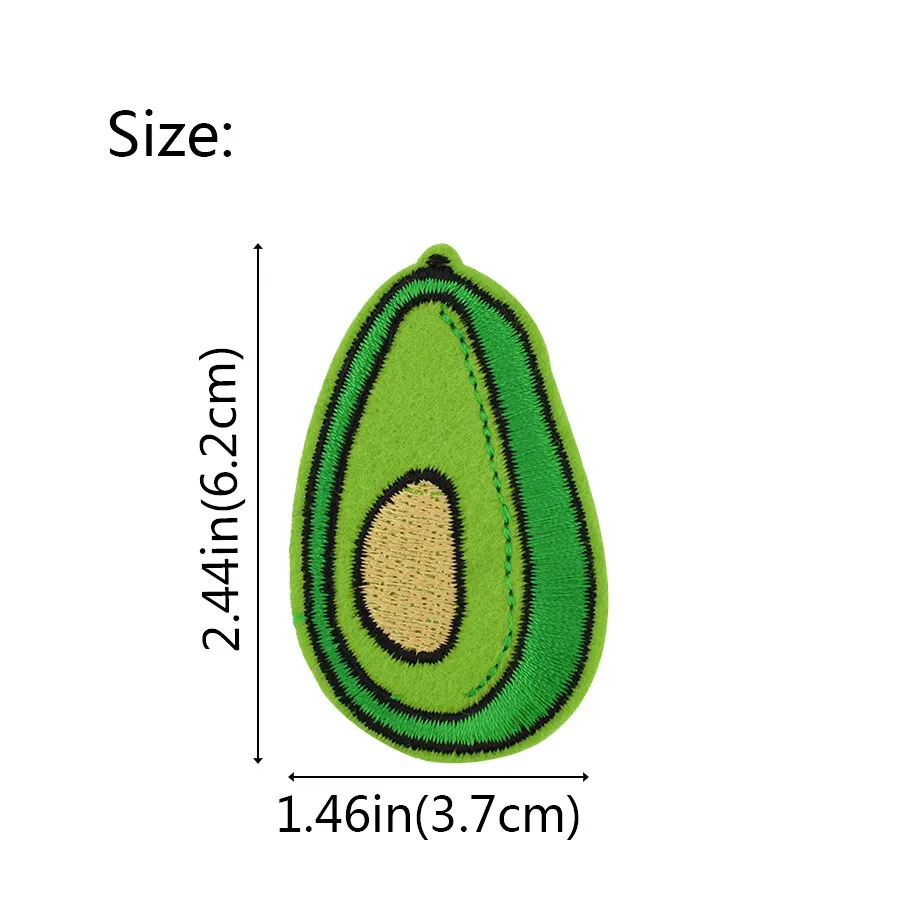 10 шт. нашивки значки авокадо для одежды с вышивкой из железа аппликации шитья