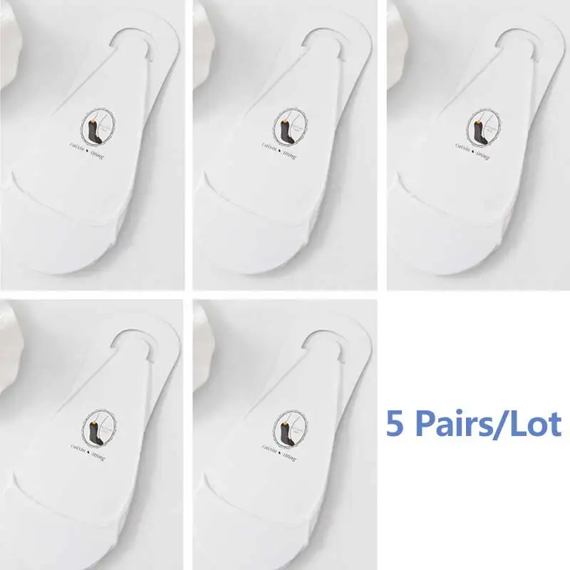 5 White J-BOX, 5 пар, женские невидимые летние носки, бамбуковые женские короткие носки, тонкие прозрачные шелковые носки для девочек - Цвет: 5 White