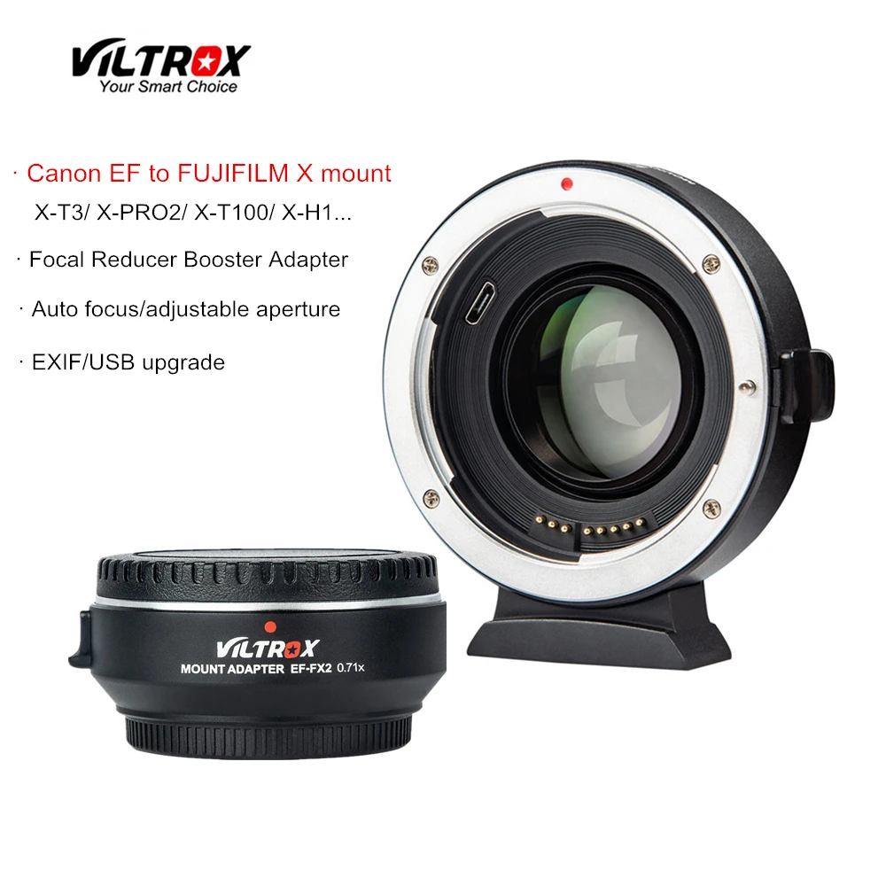Viltrox фоторедуктор с автофокусом адаптер для объектива 0.71x Canon EF в FUJIFILM|Адаптеры