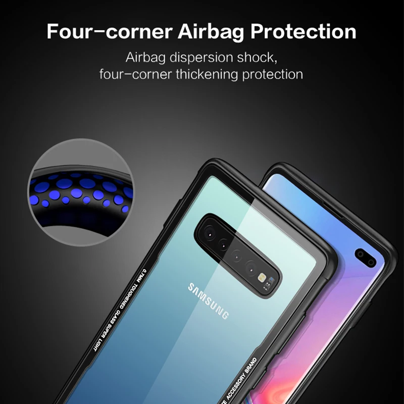 FLOVEME чехол из закаленного стекла для samsung Galaxy S10 Plus с мягкими краями S10e жесткий s