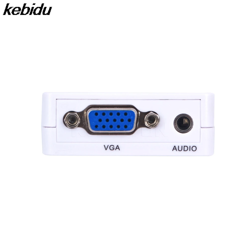 Видео конвертер 1080P VGA адаптер с 3 5 мм Джек аудио Выход совместимому HDMI в комплект