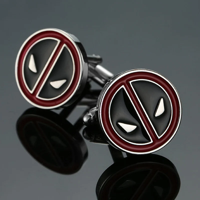High Quality Copper Comics Deadpool Cufflinks New French Shirts Men's Cufflinks Superhero Cufflinks Free of Freight