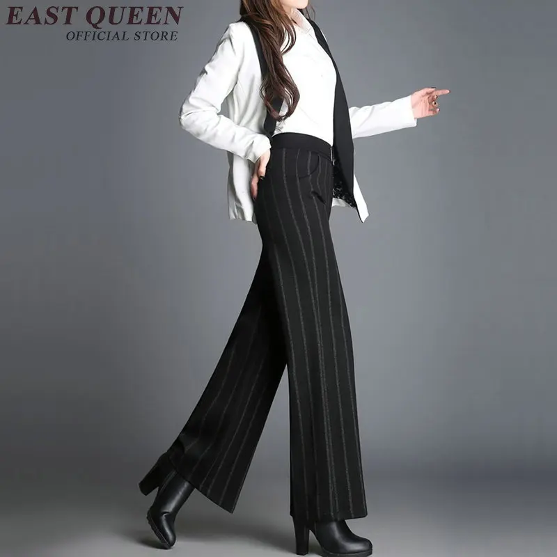 

Wide leg pants ladies elegant social pants female women striped business office wear trousers Palazzo culotttes AA2982 Y
