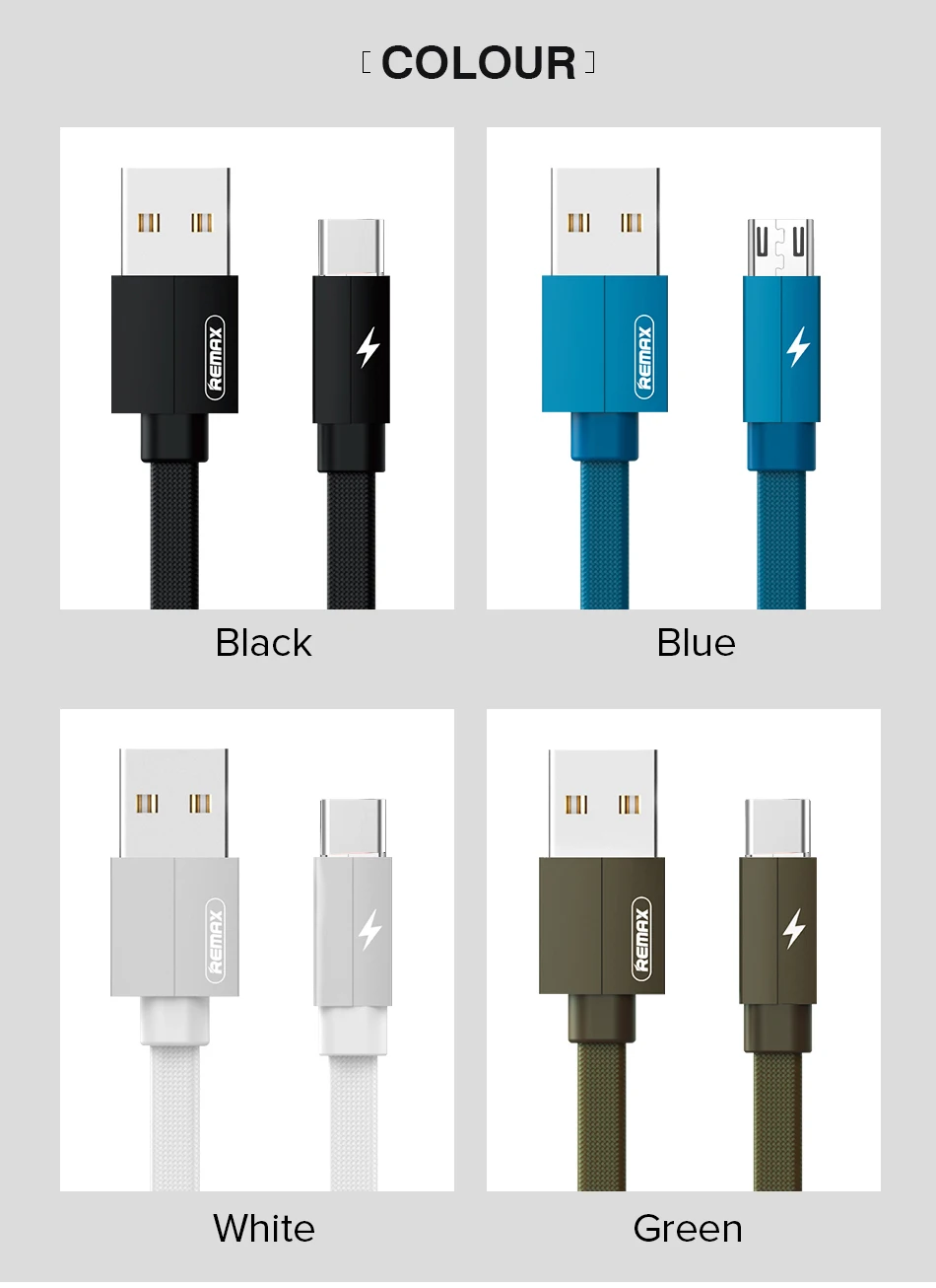REMAX USB-с кабель для передачи данных Быстрая зарядка USB C Плетеный Тип кабеля-c