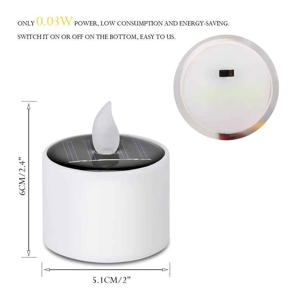 На солнечной энергии светодиодные лампы в форме свечи светильник желтое