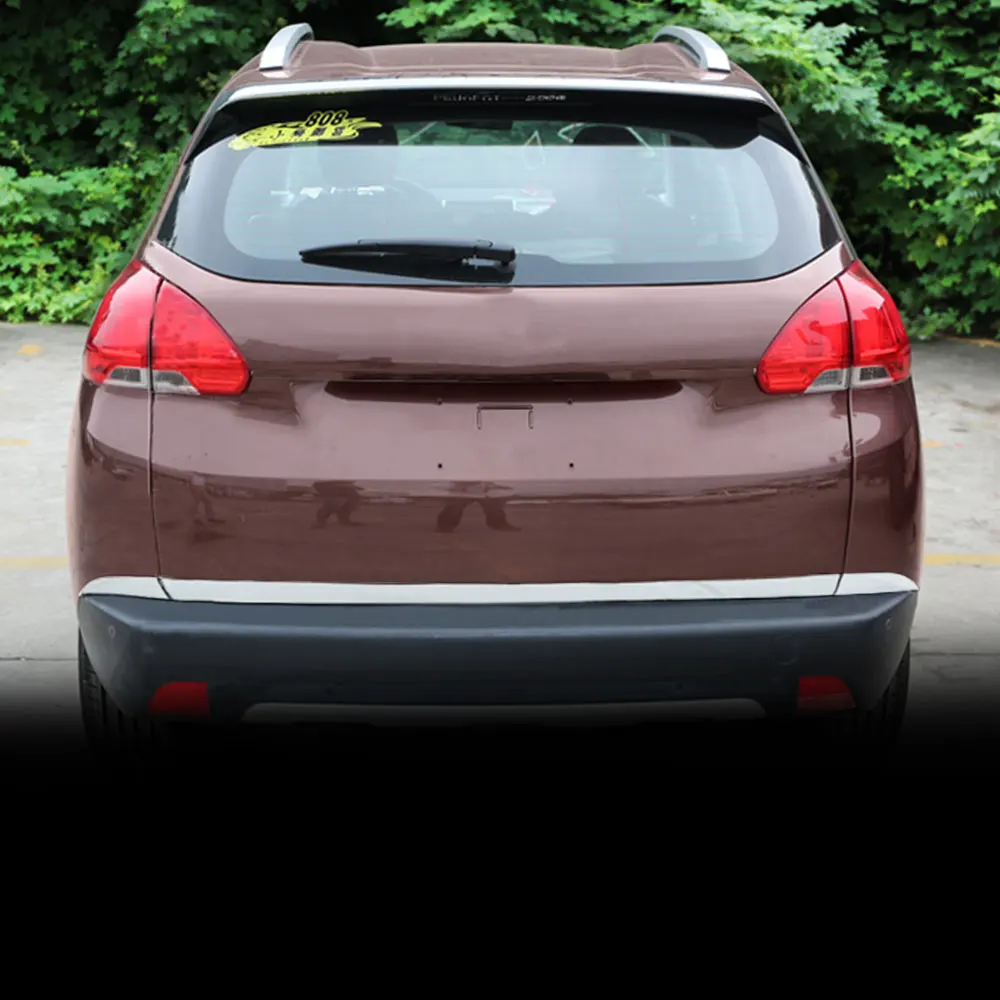 Накладка на заднюю часть багажника из нержавеющей стали для peugeot 2008 аксессуары
