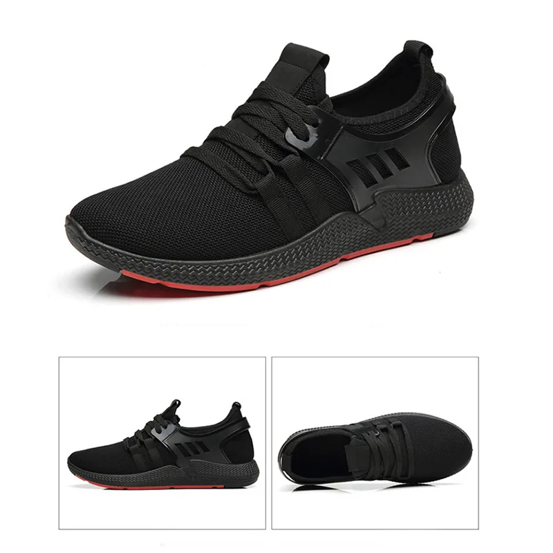 Mens Fashion Breathable Casual Shoes Running Sneakers Korean Version Lace-up Mesh Light Slip Walking Zapatillas hombre |