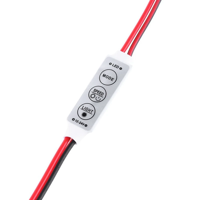 10 PCS/lot 3 Keys Single Color Controller DC 12V 24V Mini Led Flexible Dimmer For 5050 3528 5630 Strip Light | Лампы и освещение