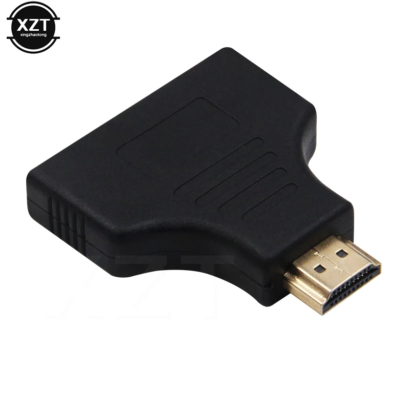 1 4 HDMI-совместимый переходник с портом папа на 2 гнезда дюйм разветвитель кабеля