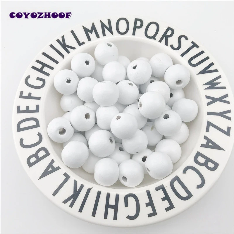 50 шт. деревянные бусины для прорезывателя зубов 16 20 мм|wooden teethers|diy teething necklacebeads beads |