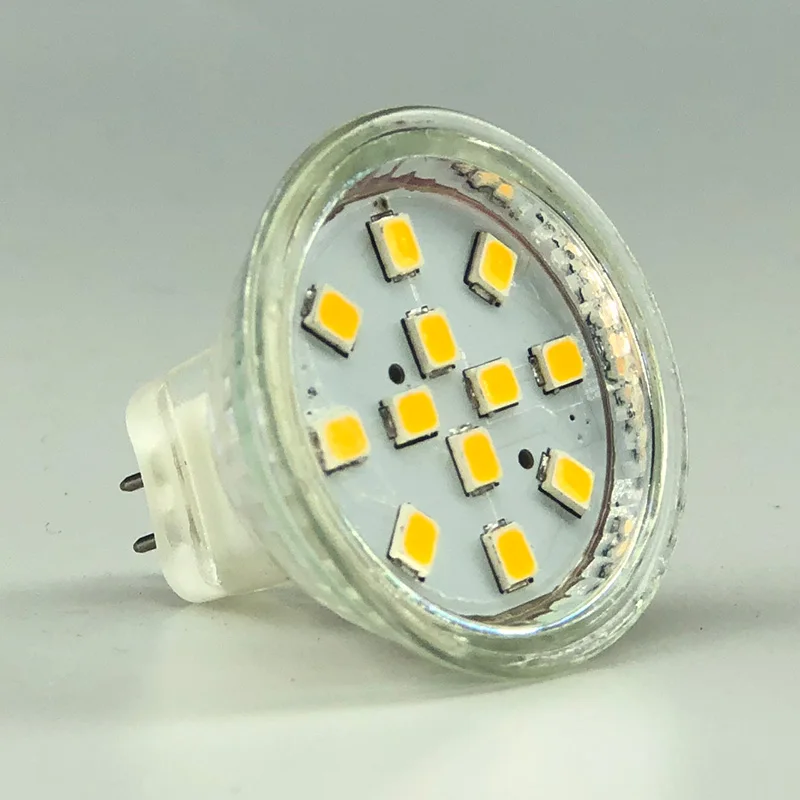 MR11 GU4 затемнения светодиодный жилой лампы Стекло крышка IP20 12 Светодиодный 2835SMD 10 30