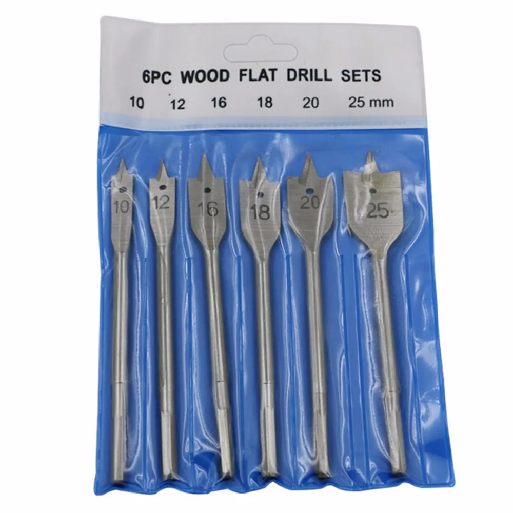 6 35 мм плоская дрель длинная Высокоуглеродистая сталь набор Плоских сверл лопата