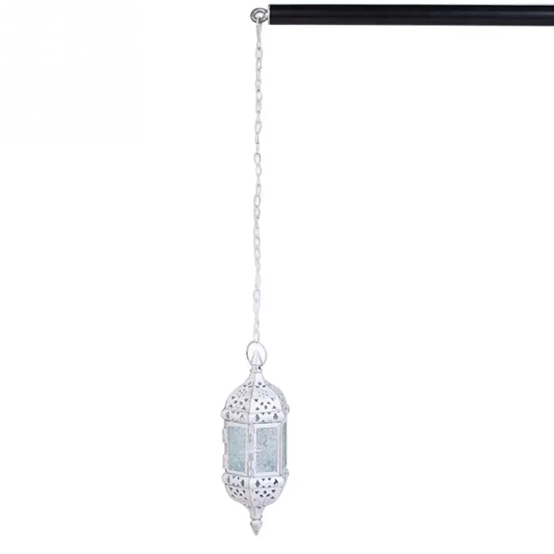 Марокканский Европейский стиль стеклянный Железный Подсвечник Ретро