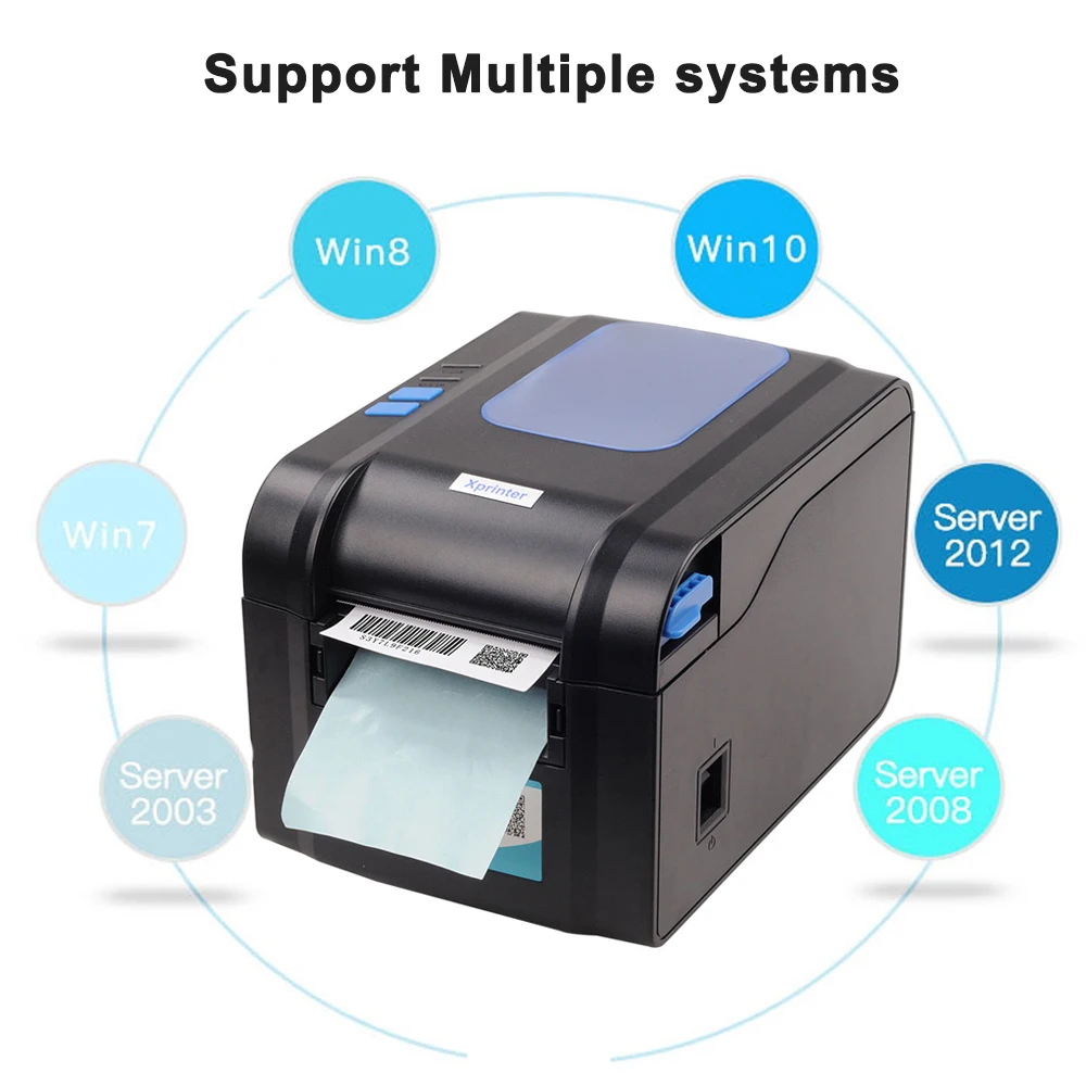 Принтер штрих кодов Xprinter термопринтер для чеков принтер печати этикеток код QR