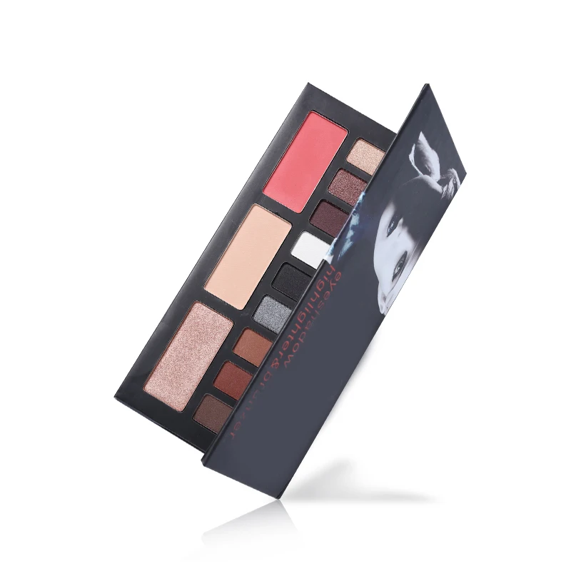 12 цветов тени светлые палитра Хайлайтер для лица и контура глаз набор макияжа