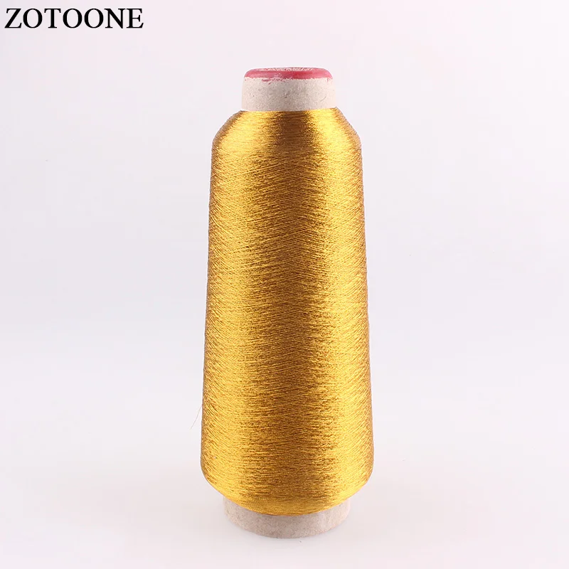Фото ZOTOONE 3500 м/рулон DMC нить металлик DIY швейная ткань аксессуары для одежды вышивка Золотые Нитки для шитья №2