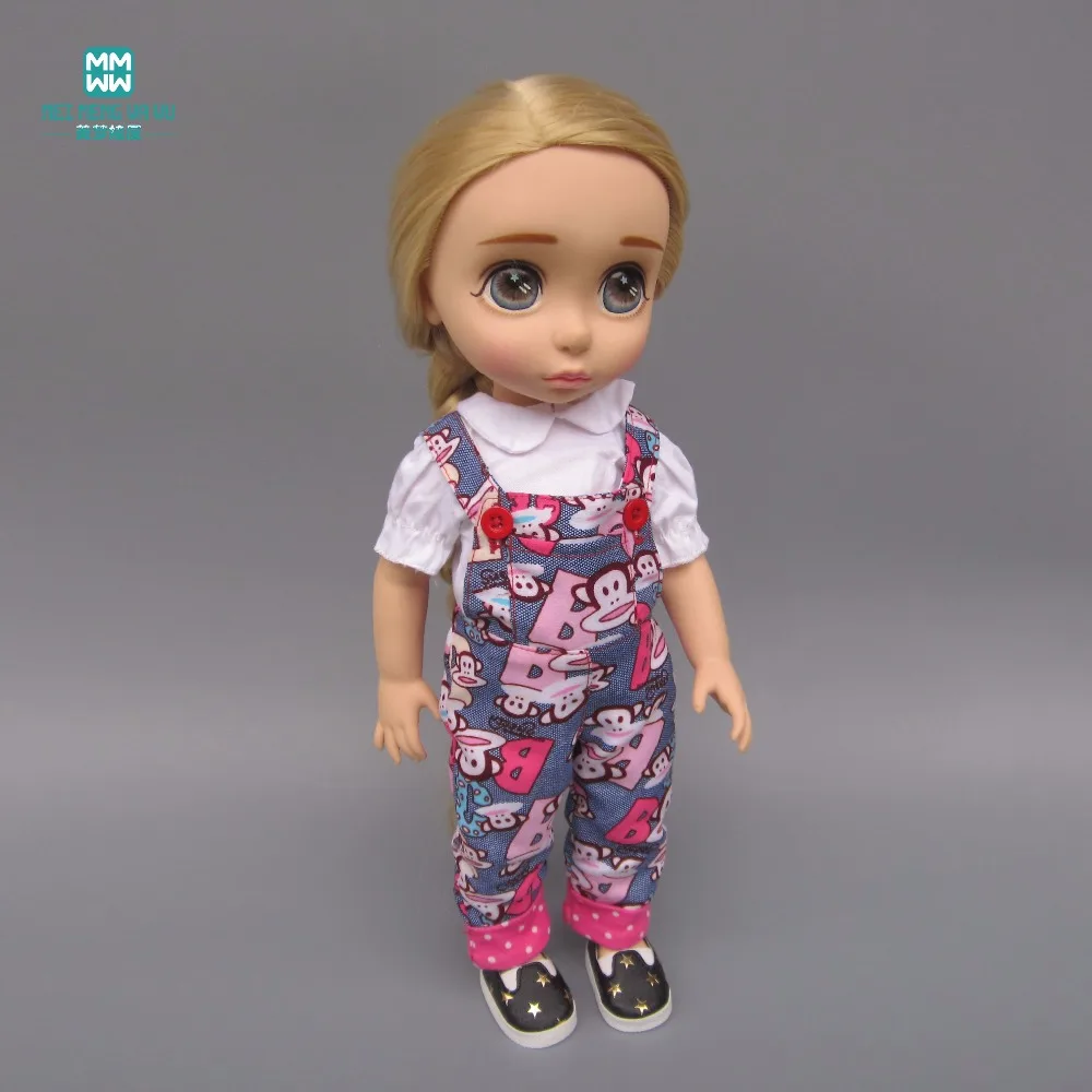 Одежда для кукол, белая рубашка+ пояс, штаны, подходит для куклы bjd 1/4 и салонных кукол 40 см