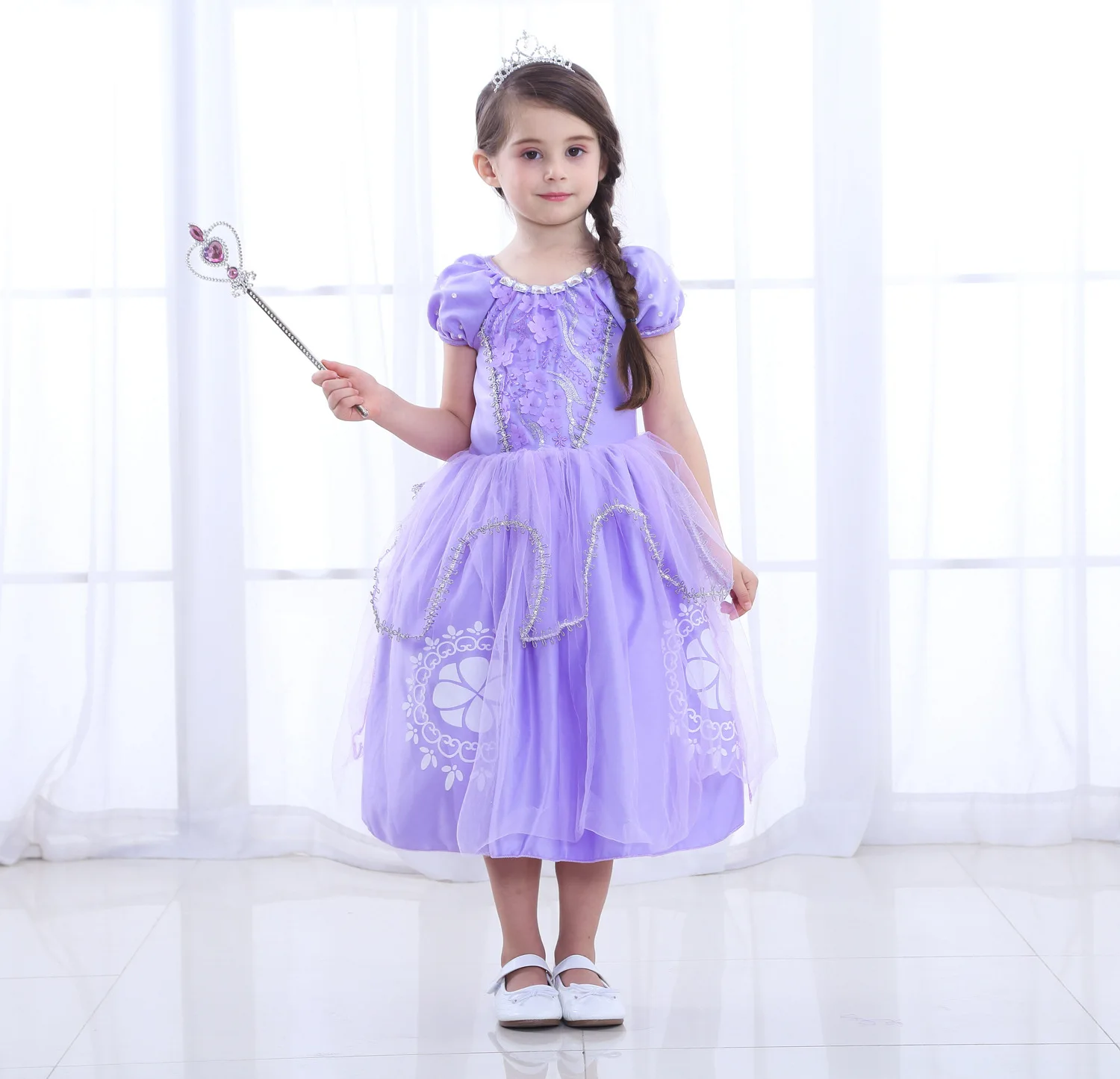 dress crown wand Новое высокое качество Хэллоуина платье Белоснежки костюм принцессы карнавальный костюм Новое поступление на год костюмы для детей - Цвет: dress crown wand